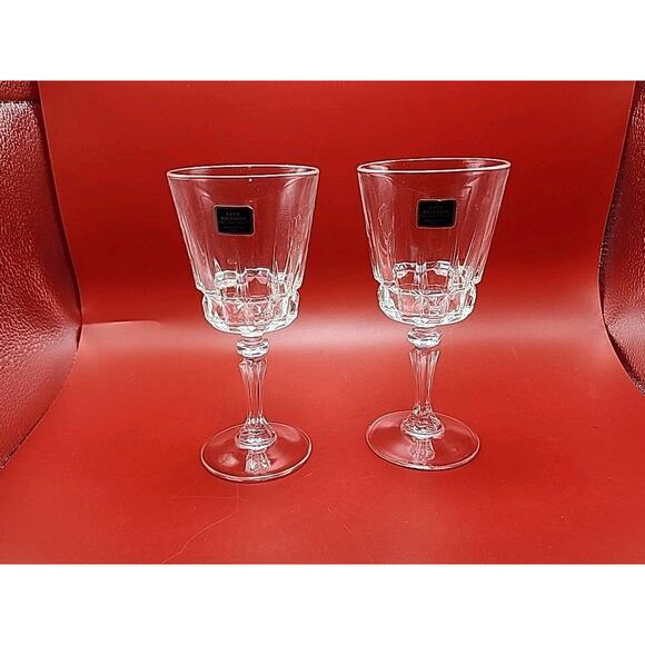 Vtg Set of 4 Lady Victoria Chantelle Crystal Stemware Wine Glasses France 6 oz - Picture 5 of 12